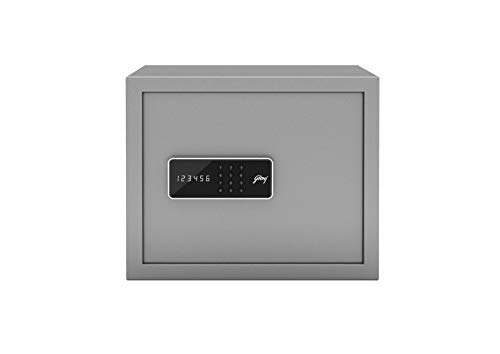 Godrej Forte Pro 30 Litres Digital Electronic Safe Locker for Home & Office with Motorized Locking Mechanism (Light Grey)