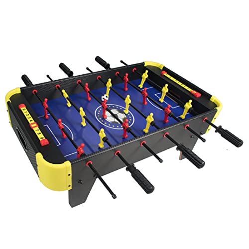 Wembley Foosball Football Table Soccer Game Board for Adults Kids Boys and Girls Indoor Sport with Medium Stand 6 Rows with 6 Handles,18 Players, 2 Ball – Wooden