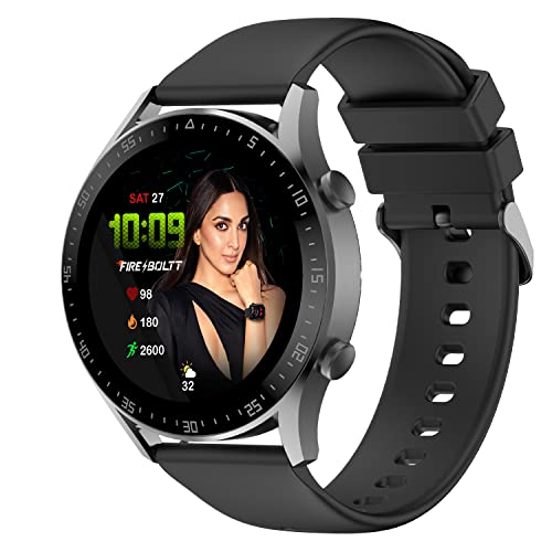Fire-Boltt India’s No 1 Smartwatch Brand Talk 2 Bluetooth Calling Smartwatch with Dual Button, Hands On Voice Assistance, 120 Sports Modes, in Built Mic & Speaker with IP68 Rating (Black)