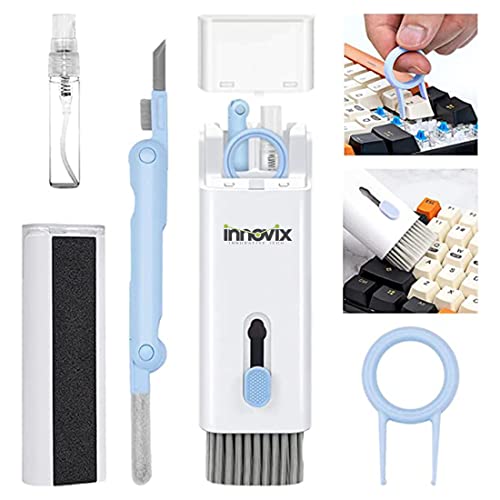 Innovix®Clean Multifunctional 7-in-1 Gadget Cleaning Kit with Mobile Holder for Smartphone, Tablet, Laptop, Earbuds