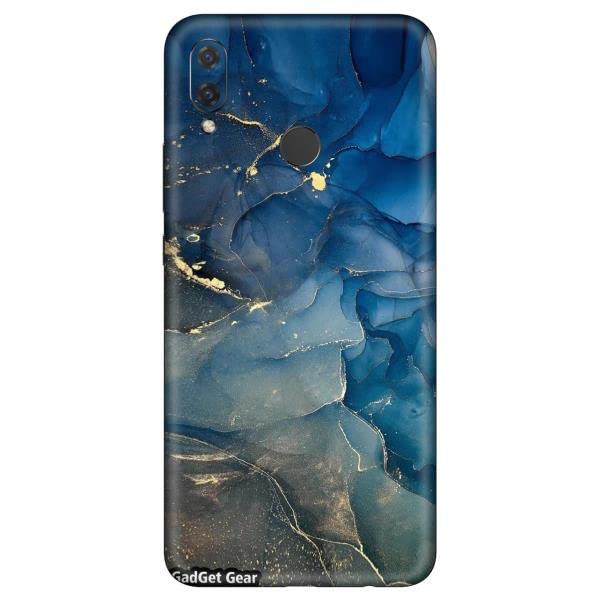 Gadget Gear Vinyl Skin Back Sticker Liquid Blue (87) Mobile Skin Compatible with Huawei P Smart Plus (2019) (Only Back Panel Coverage Sticker)