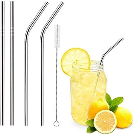 TASMAX steel straws for drinking straw steel straw for kids with straw cleaning brush metal straw reusable straw straw for kids reusable metallic straw for kids smart home gadget smart gadgets forhome