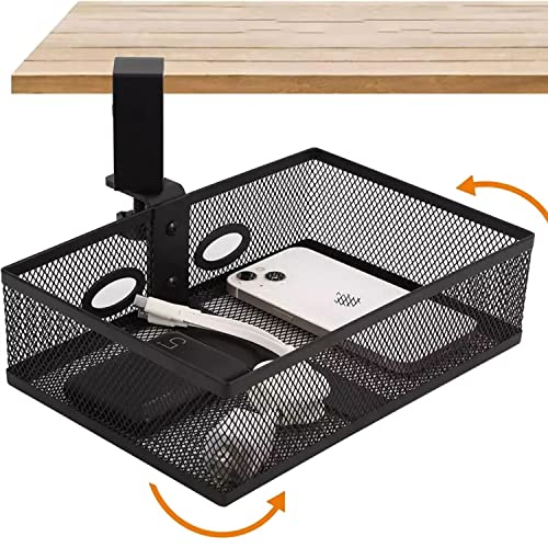 Gadget Wagon Cable Management Swivel Tray Organizer Under Desk for Office and Home No Drill