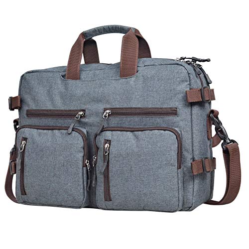 FATMUG Laptop Bag For Men – Convertible Backpack For Office And Travel (Dark Grey,Oxford Fabric)