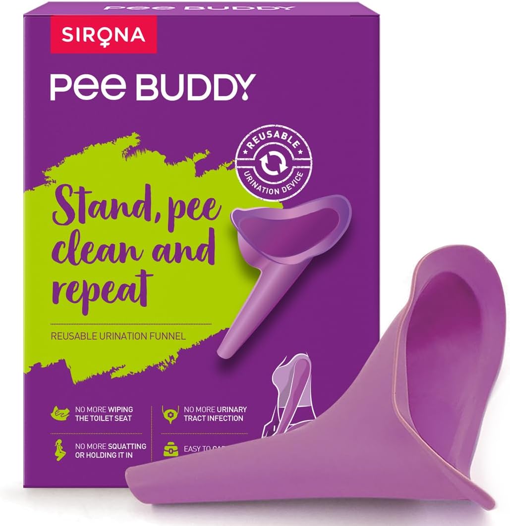 PEE BUDDY Reusable Portable Stand and Pee Urination Device for Women – Pack of 1 | Portable, Leak-proof and Zero Spillage | Ideal for Public Toilets, Travel, Camping, Hiking and Outdoor Activities