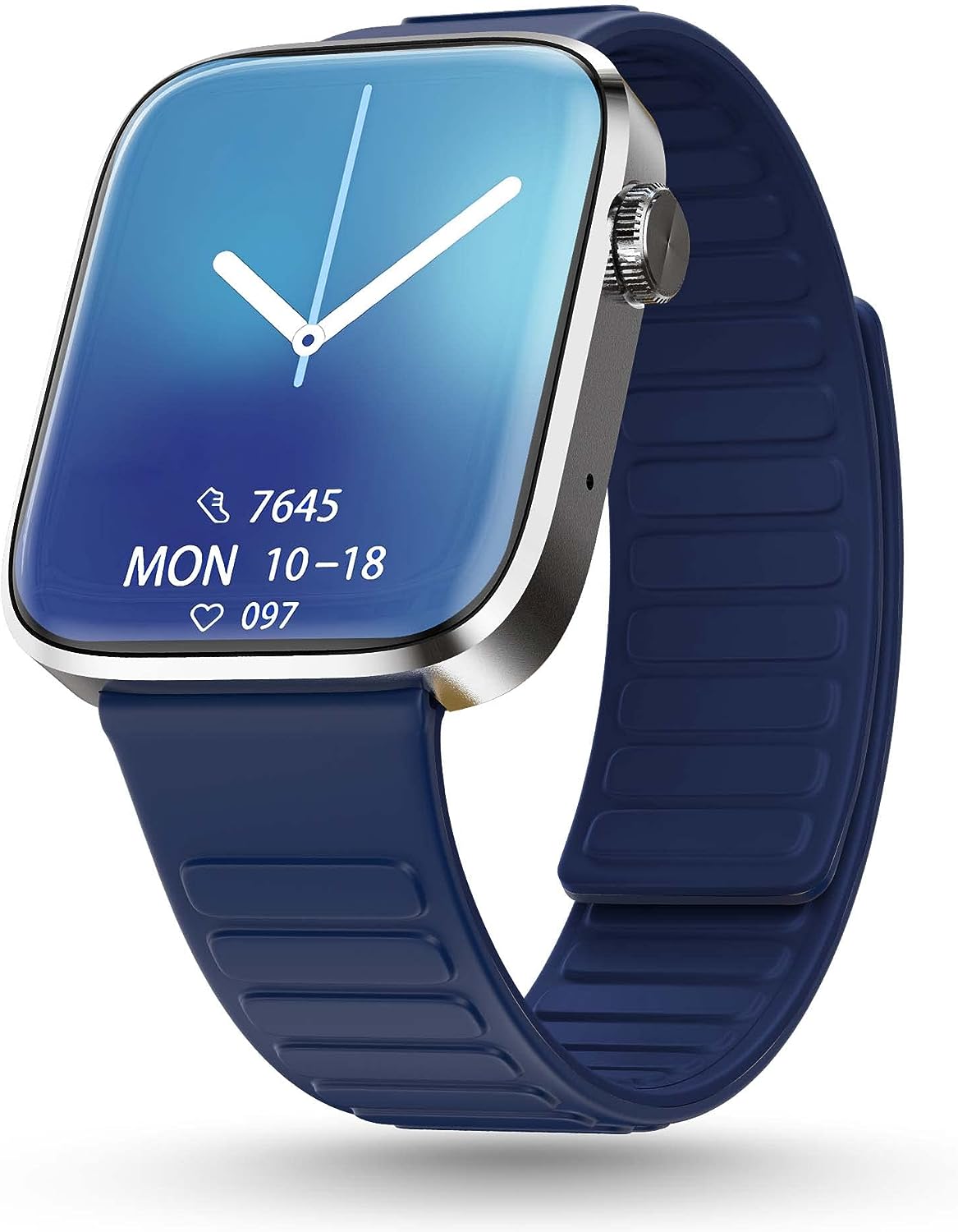 Newly Launched Pebble Cosmos Prime Bluetooth Calling Smart Watch,Largest 1.91" Bezel-less Edge-to-Edge Display,600 Nits Brightness,Sleek Metallic Body, Wireless Charging, Health Suite(Moon light Blue)