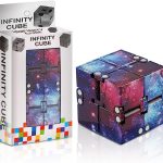 Snaptron solar infinity cube fidget toys for stress relief toys for boys & girls. Cool and unique gadgets easy to carry blue color, ABS safe material sensory toys for kids. Fidget cube for long hours playing.
