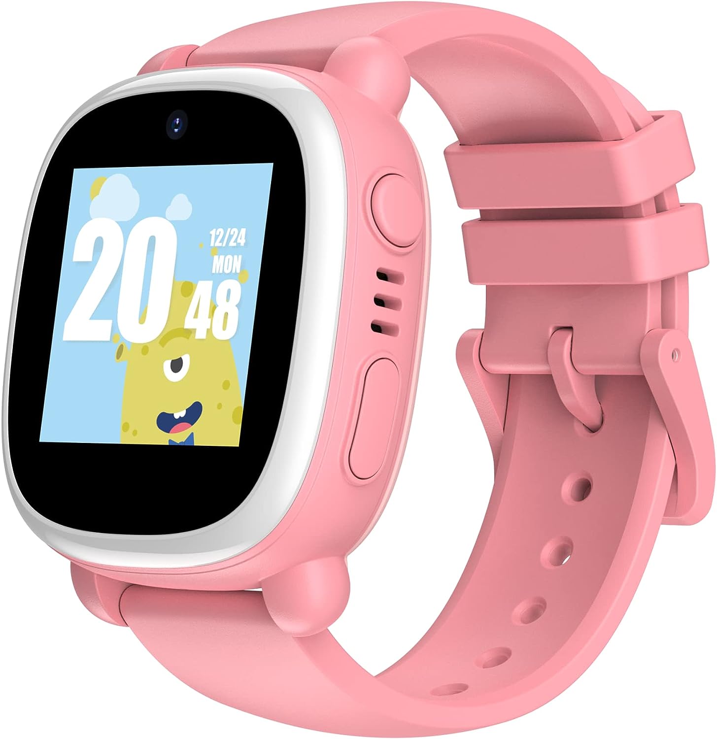 WatchOut Duo Kids Smart Watch with GPS Tracking, Video Call, SOS and Dual Camera (Pink Blink)