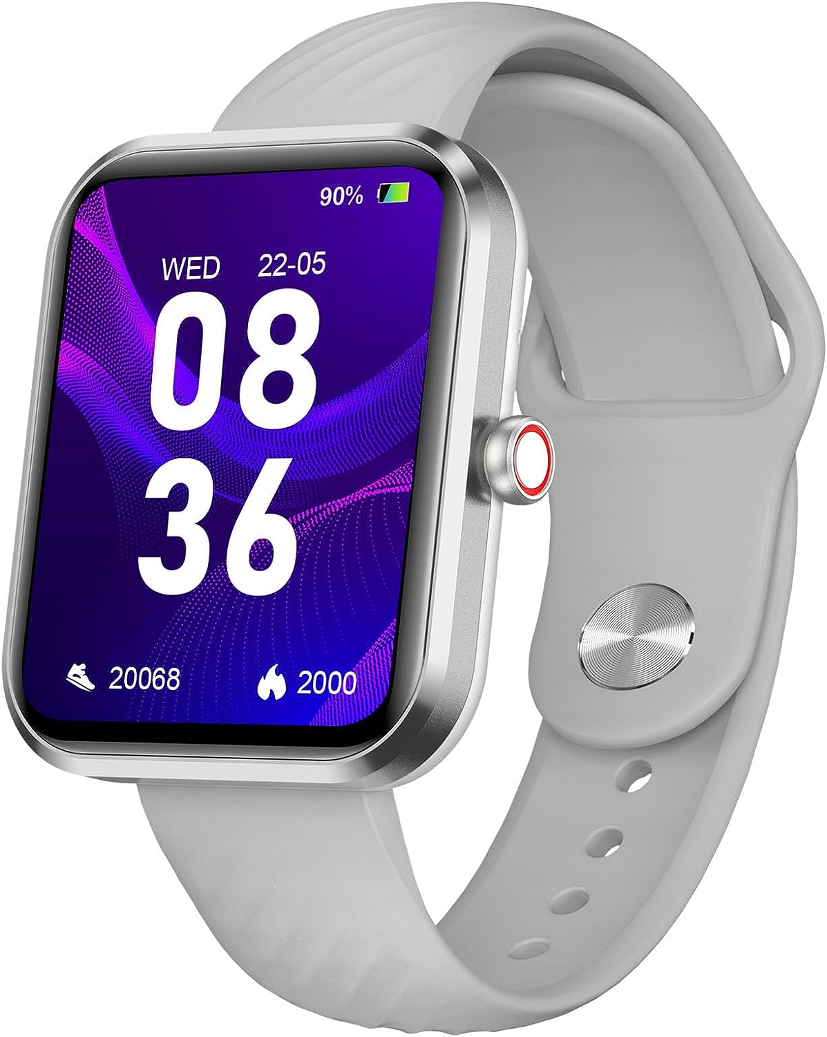 beatXP Marv Aura 1.83” HD Display Bluetooth Calling Smart Watch, Metal Body, 240 * 284 px, 500 Nits, 60 Hz Refresh Rate, Always On Display, 100+ Sports Modes, 24×7 Health Tracking, IP67 (Ice Silver)