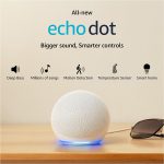 All-New Echo Dot (5th Gen, 2023 release) | Smart speaker with Bigger sound, Motion Detection, Temperature Sensor, Alexa and Bluetooth| White