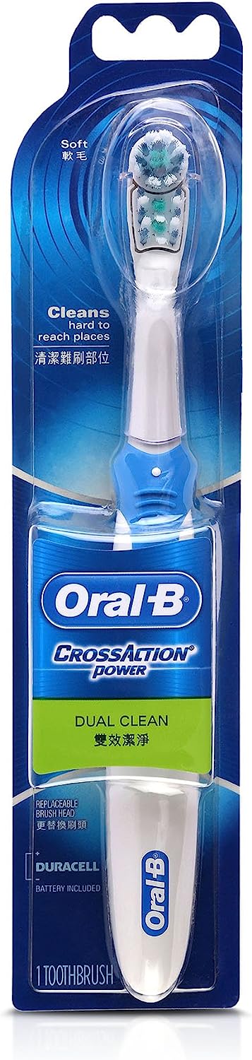 Oral B Cross Action Battery Powered Electric Toothbrush for adults, Pack of 1