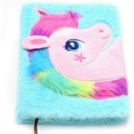 RD Gadgets Unicorn Fur Soft Plush Regular Diary yes 90 Pages