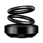 Solar Perfume Double Ring Rotating Fragrance Auto Pearl-Organic Air Freshener Oil for Car (Black,Pack of 1)