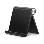 STRIFF Multi Angle Tablet/Mobile Stand. Phone Holder for iPhone, Android, Samsung, OnePlus, Xiaomi. Portable,Foldable Cell Phone Stand.Perfect for Bed,Office, Home,Gift and Desktop (Black)