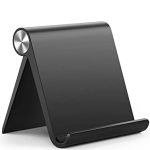 STRIFF Multi Angle Tablet/Mobile Stand. Holder for iPhone, Android, Samsung, OnePlus, Xiaomi. Portable,Foldable Stand.Perfect for Bed,Office, Home,Gift and Desktop (Black)