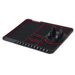 AUGEN Non-Stick Anti-Slip Dash Cell Phone Bracket Mat Car Dashboard Sticky Pad Adhesive Anti Mat for Mobile Phone/Electronic Gadgets GPS (9.76” × 7.28”, Red)