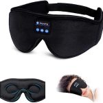 CLEANUX ZONE Sleep Mask Bluetooth Headphones, 3D Sleep Eye Mask with White Noise Machine, Wireless Music Weighted Sleep Headphones for Side Sleepers Insomnia Meditation Travel, Cool Gadgets for Women