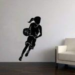 GADGETS WRAP Basketball Girl Wall Sticker Vinyl Wall Decal Decoration Sticker