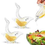 Harroberry Lemon Squeezer Acrylic Manual Juice Lime Squeezer Bird Shape Lemon Slice Wedge Squeezer, Ergonomic Portable Fruit Juicer for Orange Lemon Pomegranate Home Kitchen Bar Gadget (1)