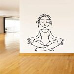 Gadgets Wrap Yoga Girl Relax Wall Decal Bedroom Vinyl Wall Sticker