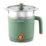 AGARO Regency Multi Cook Kettle With Steamer, 1.2L Inner Pot, Double Layered Body, Variable Temperature Settings, Wide Mouth, Boiling, Steaming, Tea, Coffee, Egg, Vegetable Boiling, 600W, Sea Green