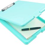 Meetzone Paper & Document Storage Clipboard – Light Weight, Polypropylene Clipboard for Students, Teachers, Industrial, Office Professionals, Stationery Items – Writing Support Pad (1ps/Blue Colour)