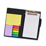 COI Desk Organizer, Notepad Memo Holder with Colorful Sticky Notes Set Gift with Pen (White)…