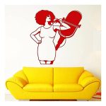 GADGETS WRAP African Woman Microphone Wall Decoration Decal Sticker