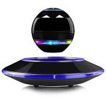 RUIXINDA Magnetic Levitating Speaker, Levitating Bluetooth Speakers with Led Lights, Wireless Floating Speaker with Bluetooth 5.0, 360 Degree Rotation, Home Office Decor Cool Tech Gadgets Gifts