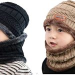 Gadgets Appliances Kids Winter Knitted Hats+Scarf Set Warm Fleece Lining Cap for 5-14 Year Old Boys Girls Set of 2