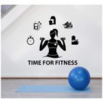 GADGETS WRAP Woman Healthy Sports Lifestyle Vinyl Wall Decoration Decal Sticker