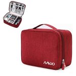 Aavjo Electronics Cosmetics Travel Organizer, Portable Bag for Accessories like Cables, Gadget Storage, Power Bank, Phone Charger, Universal Cable Storage Bag for Office and Home (Red)
