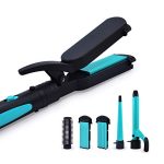 Havells HC4045 5 in 1 Hair Styler – Straightener, 19mm Curler, Crimper, Conical Curler & Volume Brush for Multiple Styles (Blue/Black)