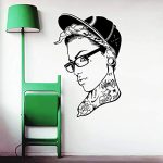 GADGETS WRAP Woman in Hat Cool Handsome Wall Sticker Vinyl Wall Decal Decoration Sticker