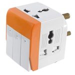 Gadget-Wagon 3 Way Socket Universal 5 Amps Input Plug with Individual Switches and LED Indicator (Accepts Round and Flat Plugs Converter)