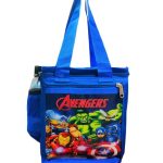 Gamins Gadgets Polyester Waterproof 3D Printed Avengers School Lunch Bag – Blue, Perfect for Kids’ Storage at College and School Blue Lunch Bag for Boys