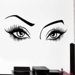 Gadgets Wrap Woman Wall Vinyl Decal Sexy Girl Eyes Beauty Hair Salon Décor