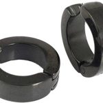 Gadget Deals Metal Stainless Steel Clip-on Earrings for Boys, Black