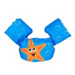 Koochie-Koo Cute Star Fish Printed Cool Beach/Pool Party Float Arm Bands Swimming Trainer Vest Life Jacket Safety Gear for Baby Boys and Girls from 2 to 6 Years 22 to 55 lbs (Pack of 1, Blue)