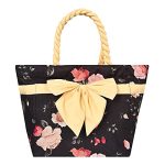 Seema Collections Desginer Handbag for Girl & Women. You can easily to store your Jewellery/purse/cosmetic/gadgets etc. Its protects your item from getting damaged and scratches.(black flower)