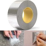 FEEDFIRE Leakage Waterproof Tape for Pipe Leakage Roof Water Leakage Solution Aluminum Foil Tape Waterproof Adhesive Tape Sealing Butyl Rubber Tape for Surface Crack (SILVER)