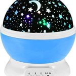 Chocozone Night Light Lamp Projector, Star Light Rotating Projector, Star Projector Lamp with Colors and 360 Degree Moon Star Projection with USB Cable,Lamp for Kids Room (Random Colour)