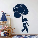 Gadgets Wrap Balloon Wall Sticker for Kids Room Flying Boys Wall Decals Décor