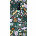 Dugvio Printed Colorful Hard Back Case Cover & Compatible for OnePlus 8 | Student Study Gadgets Pattern (Multicolor) – D24