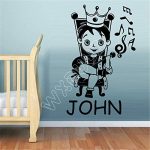 Gadgets Wrap Wall Stickers Vinyl Kids Baby Prince Boy Little King Kitchen Living Room