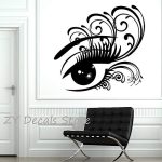 Gadgets Wrap Women’s Eye with Big Eyelashes Wall Stickers Beauty Salon Décor