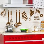 Decals Design ‘Stylish Kitchen’ Wall Sticker (PVC Vinyl, 60 cm x 45 cm, Brown)