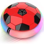 Mirana C-Type USB Rechargeable Battery Powered Hover Football Indoor Floating Hoverball Soccer | Air Football Smart | Original Made in India Fun Toy for Boys and Kids (Red)
