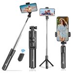 WeCool Selfie Stick with Tripod Stand, Bluetooth Extendable Tripod for Mobile Phone, 3-in-1Multifunctional Selfie Stick for iPhone/Mi/OnePlus/Samsung/Oppo/Vivo and All Phones