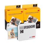 KODAK Mini 3 Retro 4PASS Portable Photo Printer (3×3 inches) + 68 Sheets Bundle, White